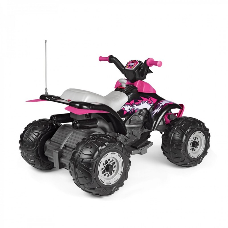 ATV Peg Perego Corral T Rex 330W 12V 3 ani Roz Negru