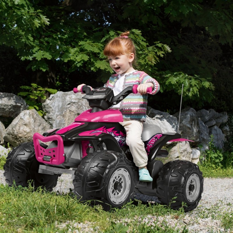 ATV Peg Perego Corral T Rex 330W 12V 3 ani Roz Negru