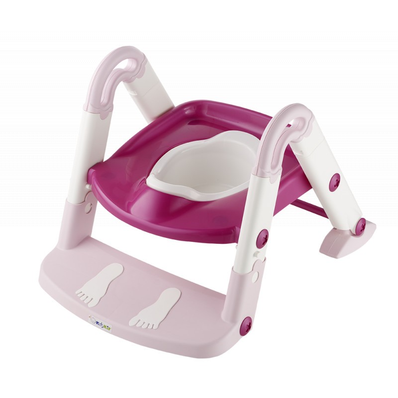 Scara cu reductor WC si olita White Tender rose Kidskit Rotho babydesign
