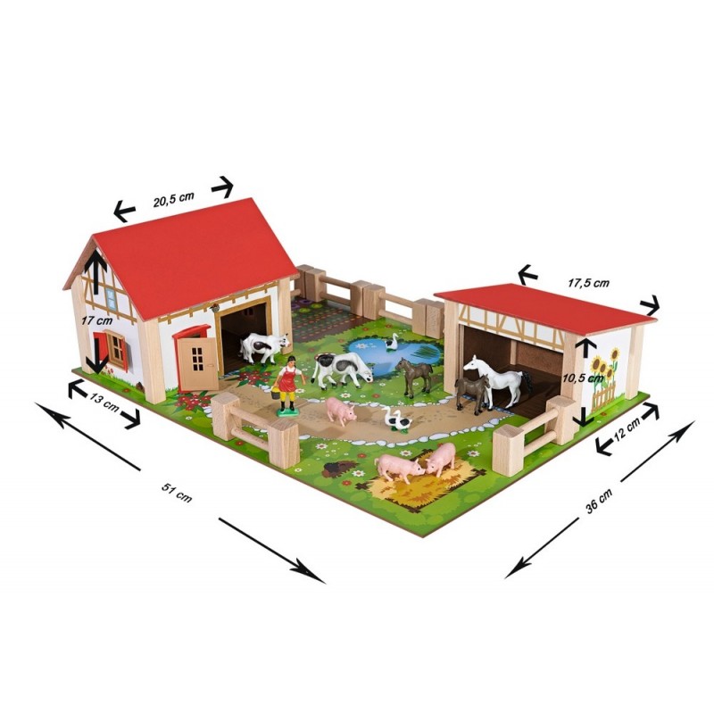 Ferma Din Lemn Cu 25 De Accesorii Simba Toys