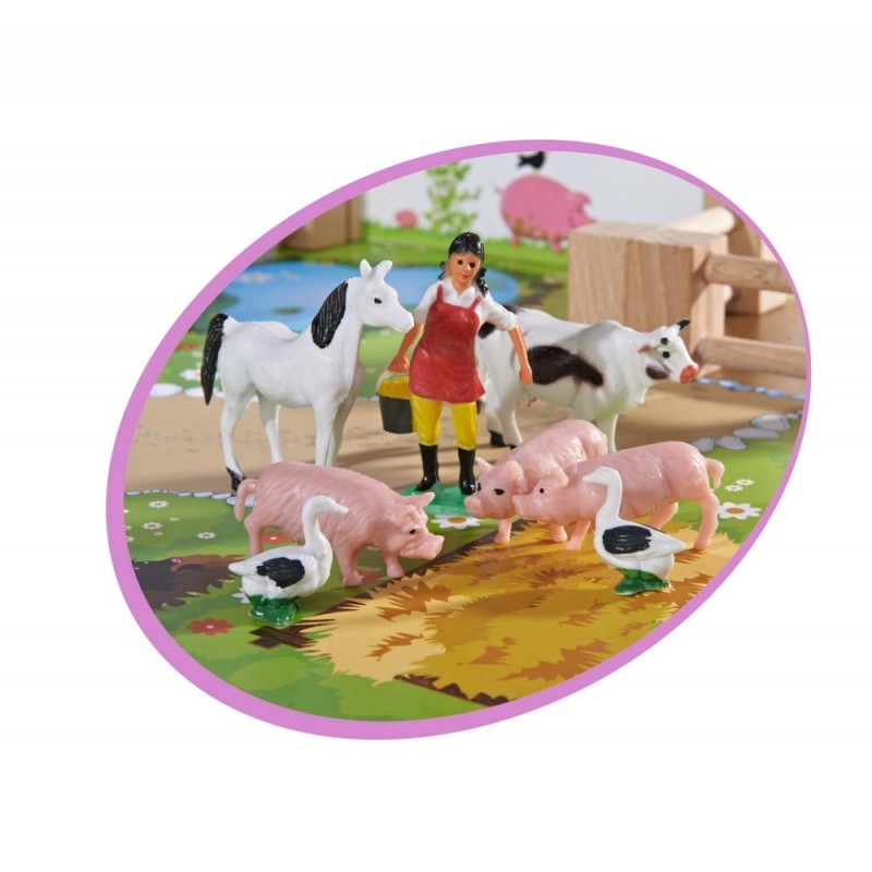 Ferma Din Lemn Cu 25 De Accesorii Simba Toys