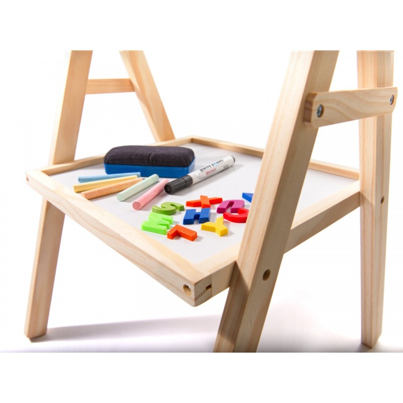 TABLA 3 in 1 MAGNETICA CU CRETA SAU HARTIE 90 CM Wooden Toys