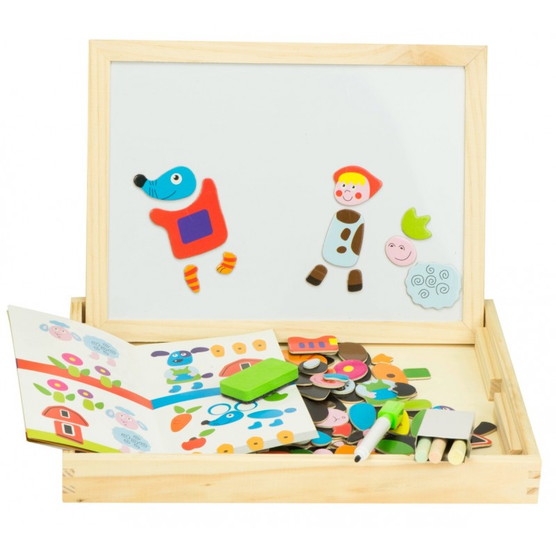 TABLITA MULTIFUNCTIONALA MAGNETICA 2 IN 1 PENTRU CRETA MAGNETI SI MARKER 30 CM Wooden Toys