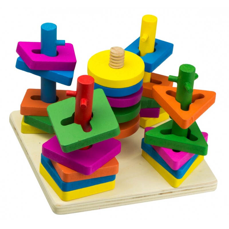 JOC DE SORTARE 4 FORME GEOMETRICE Wooden Toys