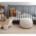 Set Patut Bebe Din Lemn Masiv Woodies Stardust Antracit 120 cm x 60 cm plus Saltea Cocos Confort II 10 cm
