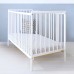 Set Patut Lemn Masiv Alb 120 x 60 cm plus Saltea Cocos Confort II 10 cm Woodies Dream