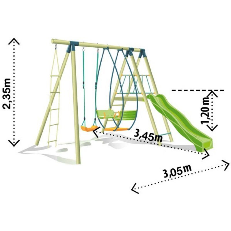 Ansamblu de leagane cu tobogan Mocha Soulet