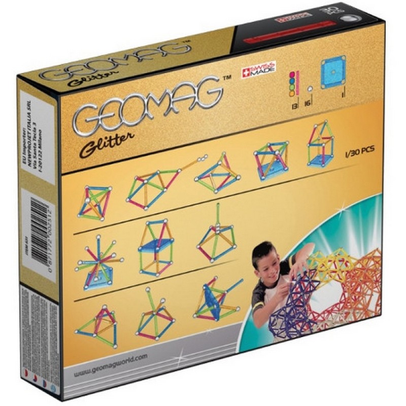 Set Constructie Magnetic Glitter 30 Geomag