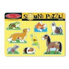 Melissa Doug puzzle de lemn cu sunete Animale de companie Melissa Doug puzzle de lemn cu sunete Animale de companie