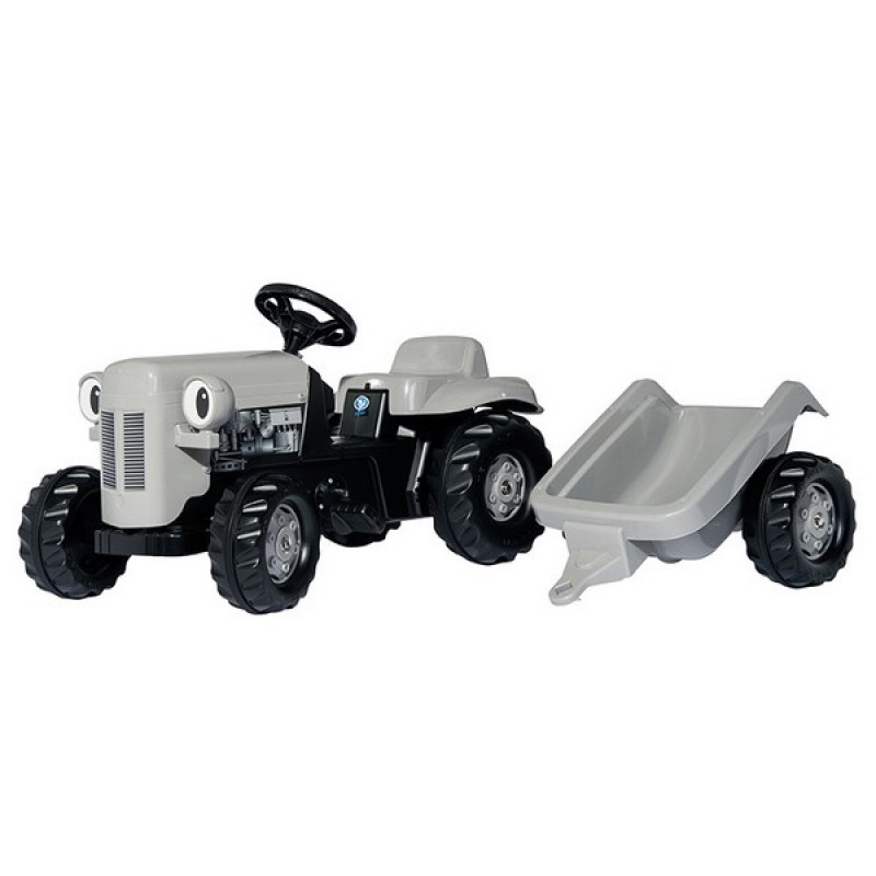 Tractor Copii Rolly Toys 014941 Little Grey Fergie Cu Remorca