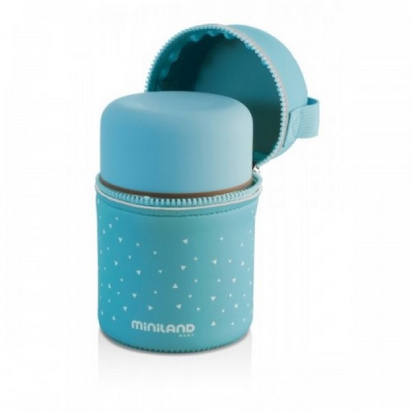 Termos mancare solida Silky Blue 600 ml Miniland Baby