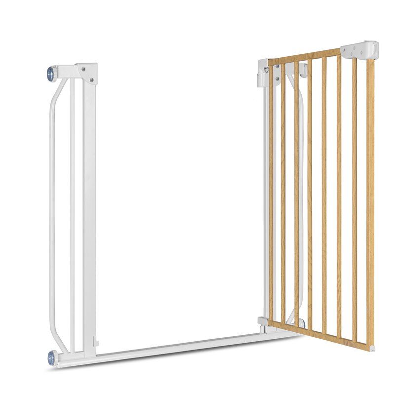 Poarta de siguranta Lionelo Truus Slim Prin presiune 105 cm Gri Natur White Natur