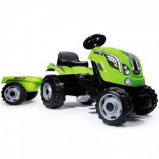 Tractor cu pedale si remorca Smoby Farmer XL verde Tractor cu pedale si remorca Smoby Farmer XL verde