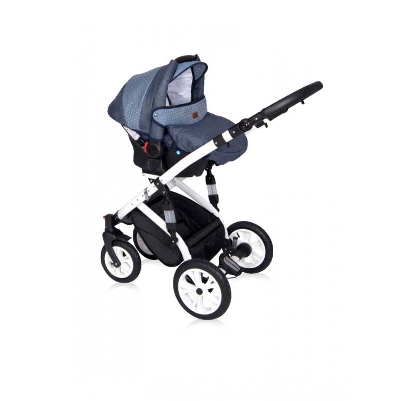 Carucior 3 in 1 Mia cadru aluminiu roti cu camera Light and Dark Blue