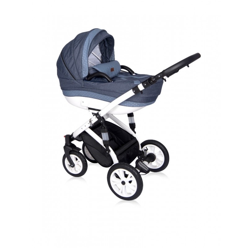 Carucior 3 in 1 Mia cadru aluminiu roti cu camera Light and Dark Blue