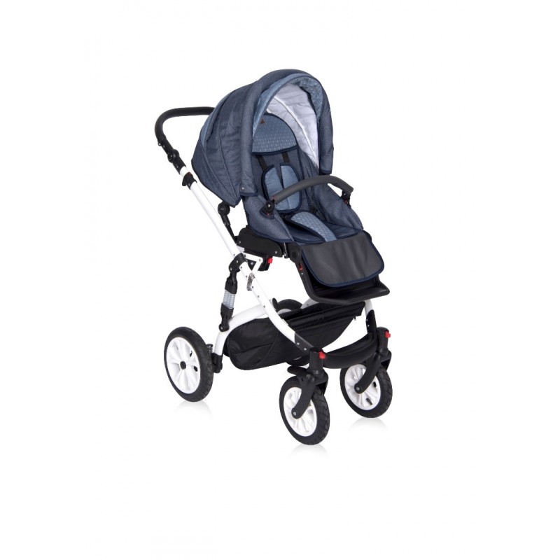 Carucior 3 in 1 Mia cadru aluminiu roti cu camera Light and Dark Blue