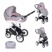Carucior 3 in 1 Mia cadru aluminiu roti cu camera Pink and Grey Carucior 3 in 1 Mia cadru aluminiu roti cu camera Pink and Grey