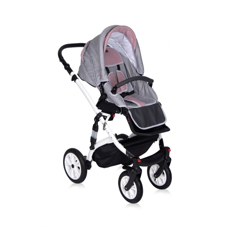 Carucior 3 in 1 Mia cadru aluminiu roti cu camera Pink and Grey