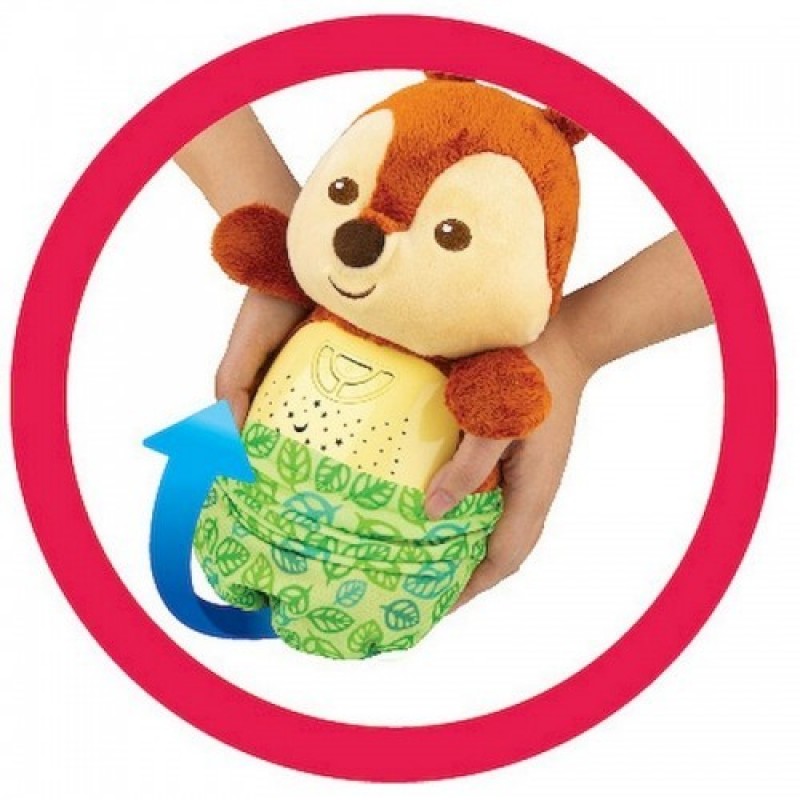 Lampa de veghe muzicala cu proiector multicolor Squirrel Winfun