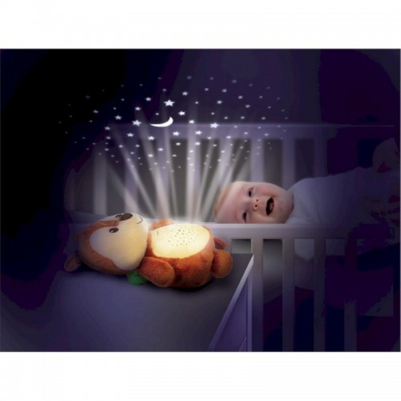 Lampa de veghe muzicala cu proiector multicolor Squirrel Winfun