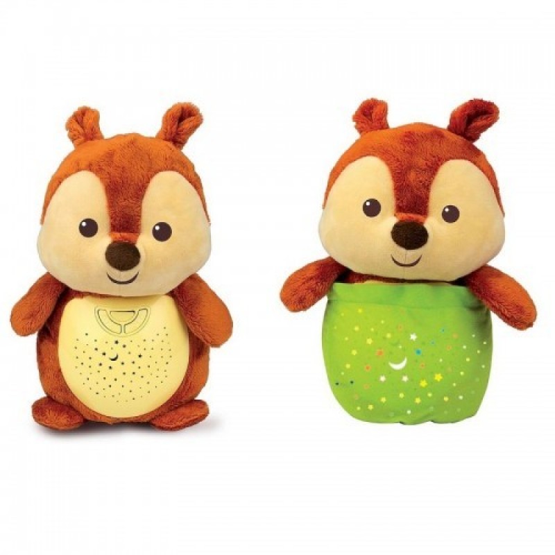 Lampa de veghe muzicala cu proiector multicolor Squirrel Winfun