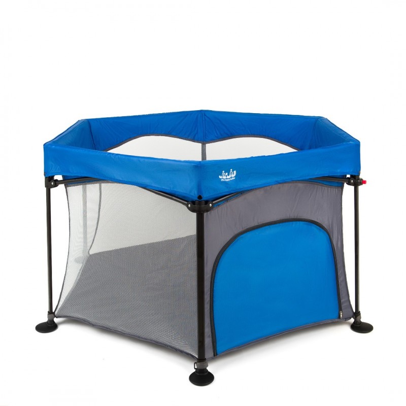 Tarc de joaca pliant Juju Play All Day Albastru Gri