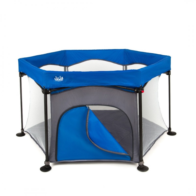 Tarc de joaca pliant Juju Play All Day Albastru Gri