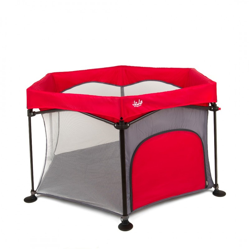 Tarc de joaca pliant Juju Play All Day Rosu Gri