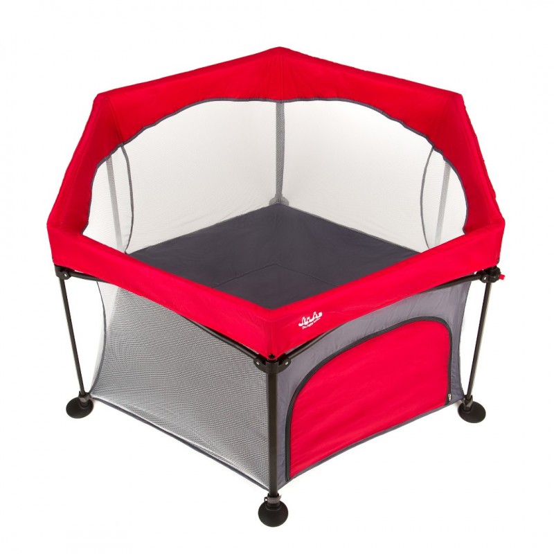 Tarc de joaca pliant Juju Play All Day Rosu Gri