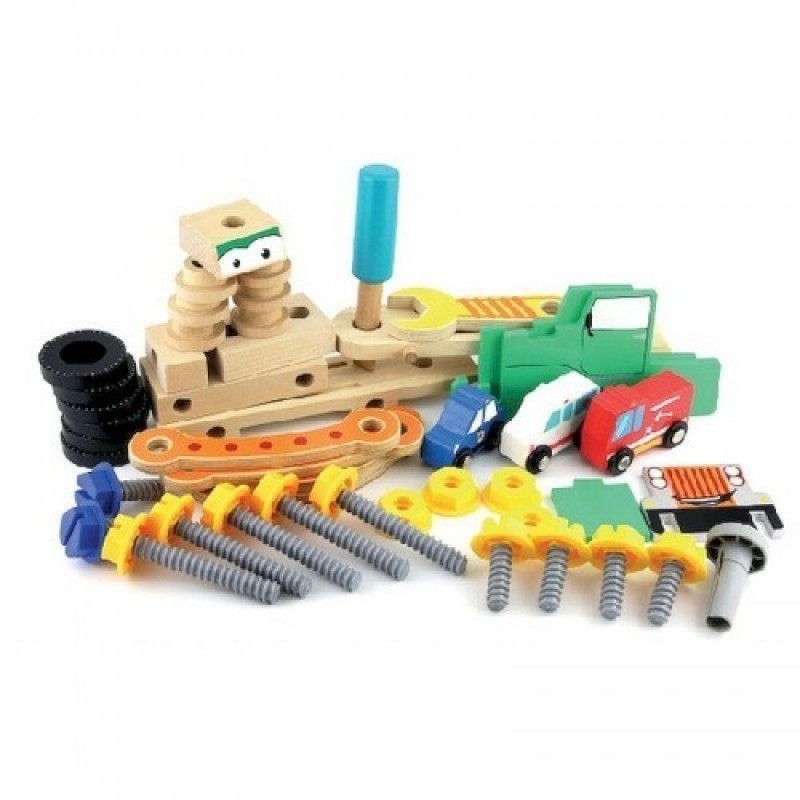 Camion transportor demontabil din lemn Smily Play