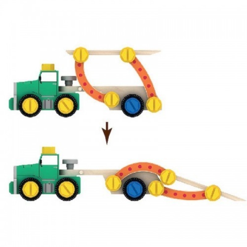 Camion transportor demontabil din lemn Smily Play