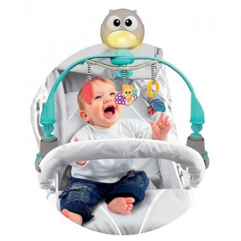 Arcada muzicala pentru carucior sau patut Owl cu lumini si carusel Winfun