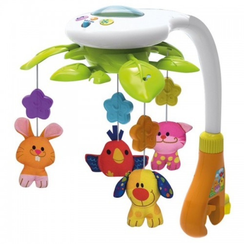 Carusel muzical cu proiector Pets Winfun