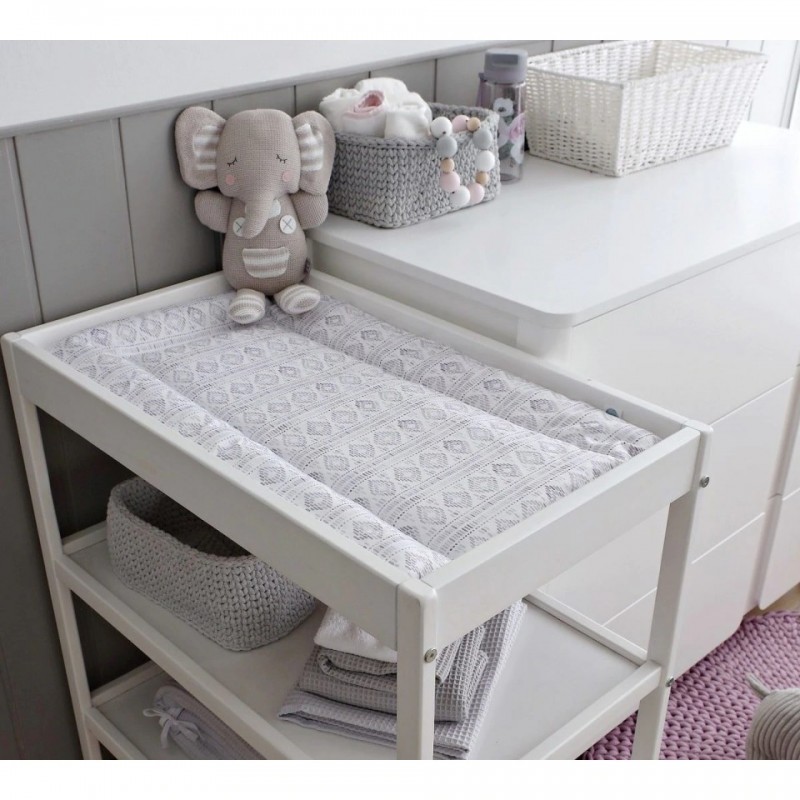 Set Masa de Schimbat Woodies Classic Changer White plus Saltea Woodies Classic Changer 40cm x 70cm