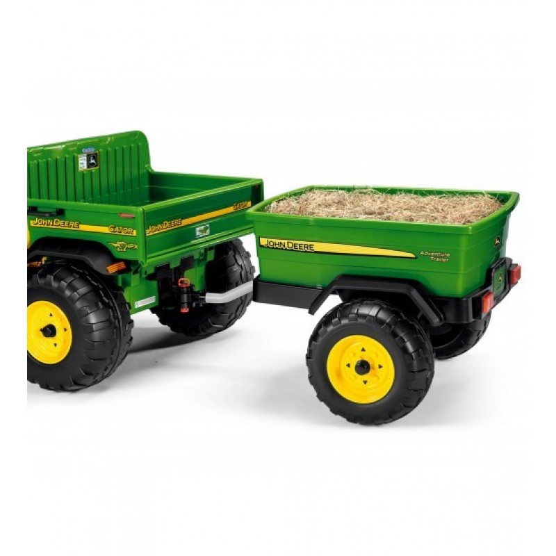 Remorca Peg Perego John Deere Adventure 3 Ani Negru Verde  Galben