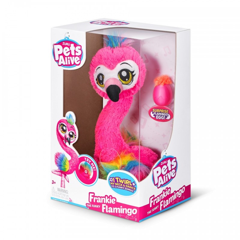 Jucarie de plus interactiva Frankie flamingo dansator Pets Alive