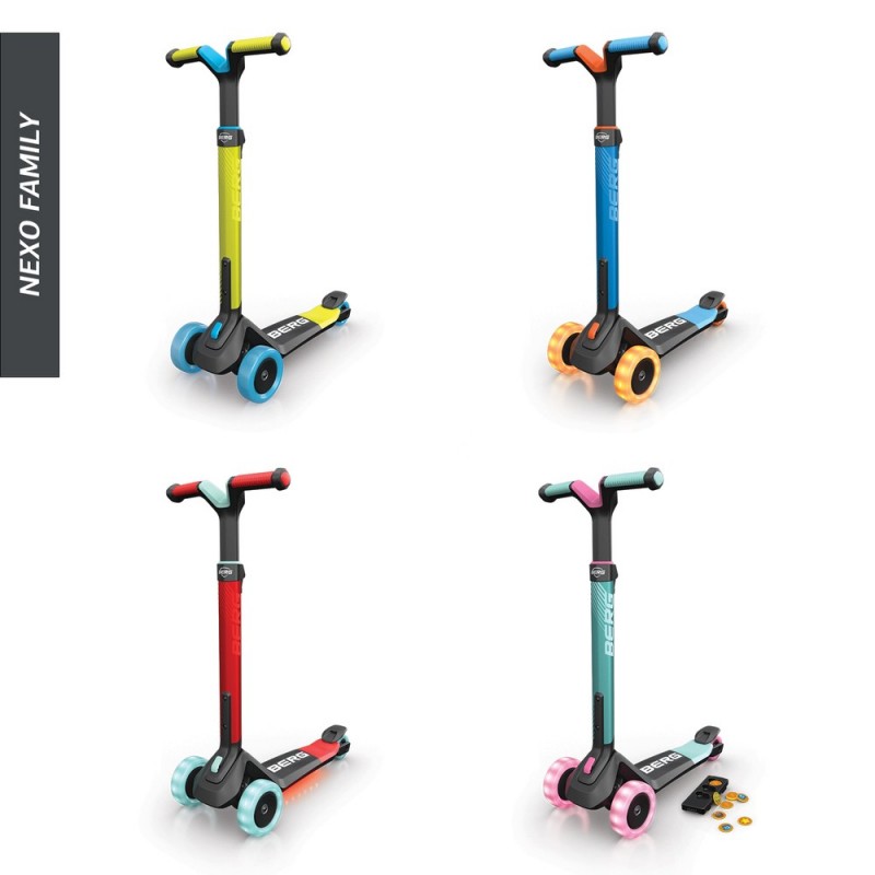 Trotineta BERG Nexo Albastru Pliabila cu Lumini si Magnet