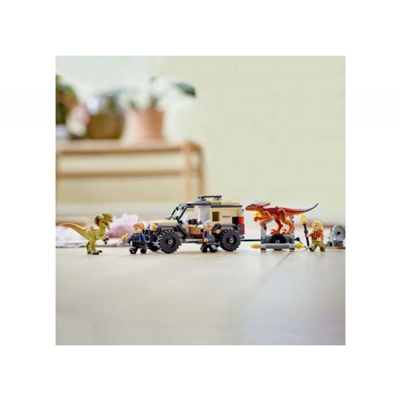 Transportul de Pyroraptor şi Dilophozaur LEGO Jurassic World 76951
